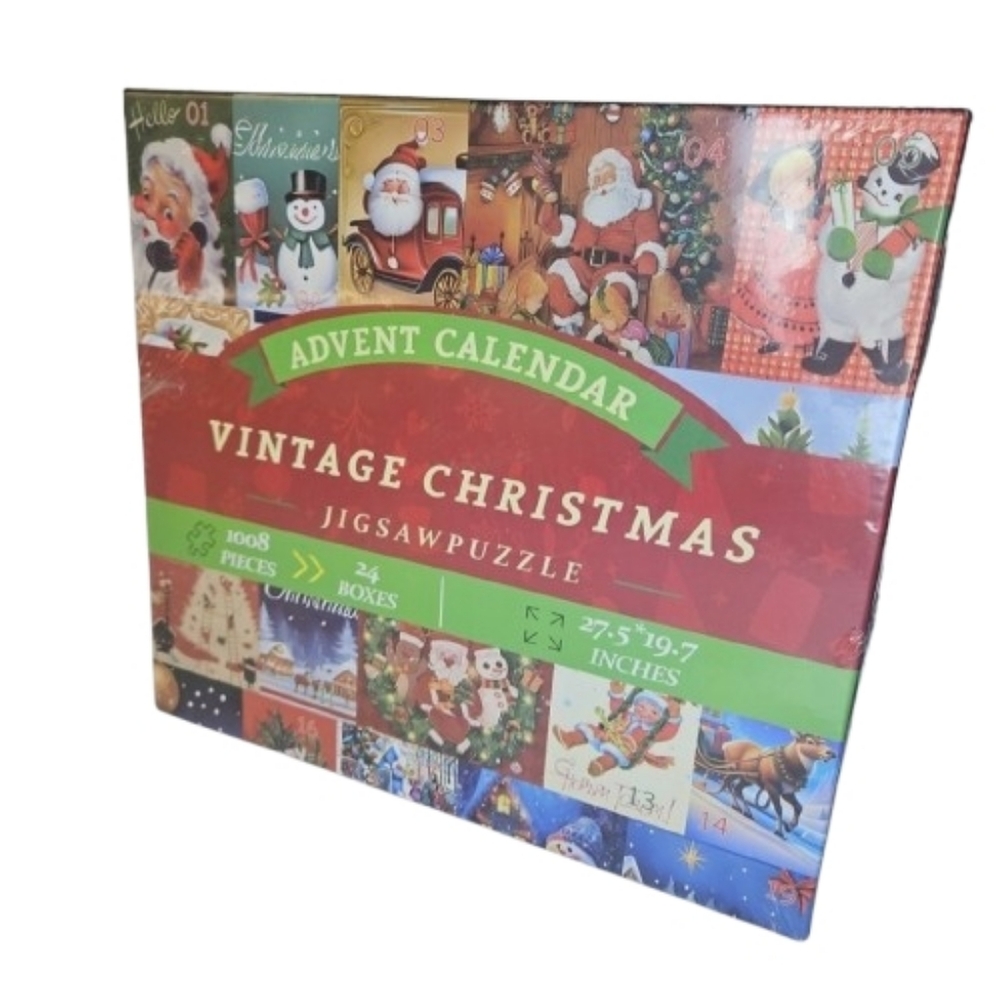 Vintage Christmas Jigsaw Puzzle Advent Calendar